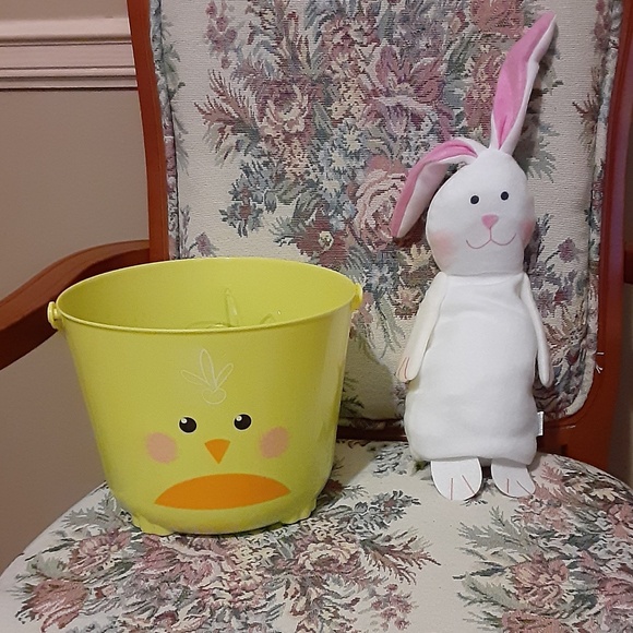 Other - Easter Bunny Plush Toy & Pail